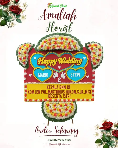 Papan Bunga Pernikahan Puhjajar